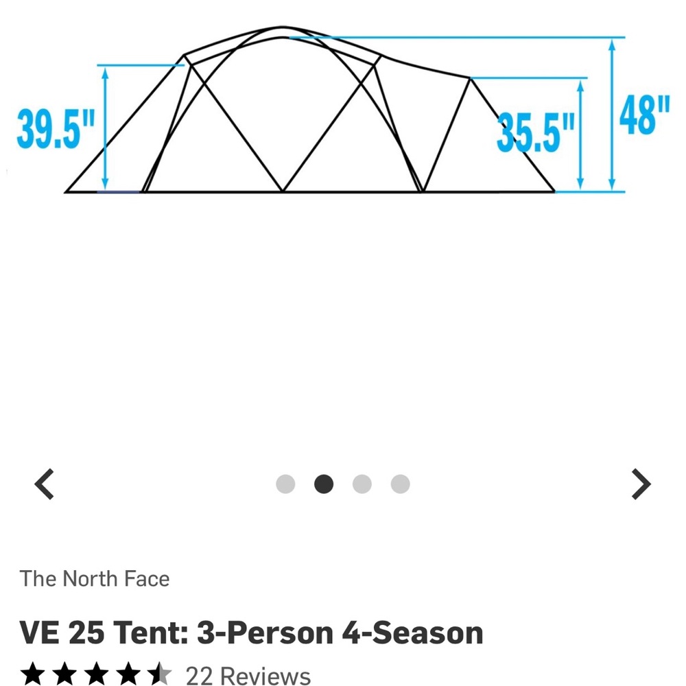 The North Face VE 25 Yellow and Black Tent - Picture 2 of 4